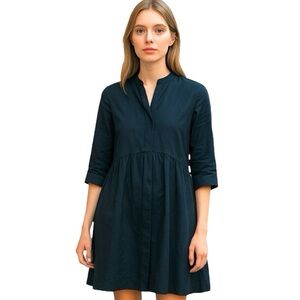 Tuckernuck Royal Navy Blue Size XS Cotton Poplin Shirt Dress